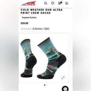 Smartwool COLD WEATHER RUN ALTRA PRINT CREW SOCKS